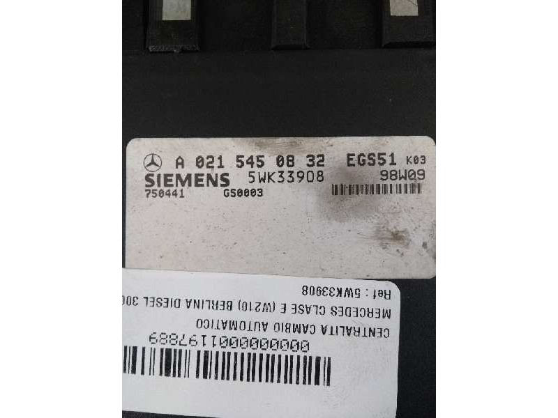 Recambio de centralita cambio automatico para mercedes clase e (w210) berlina diesel 300 turbodiesel (210.025) referencia OEM IA