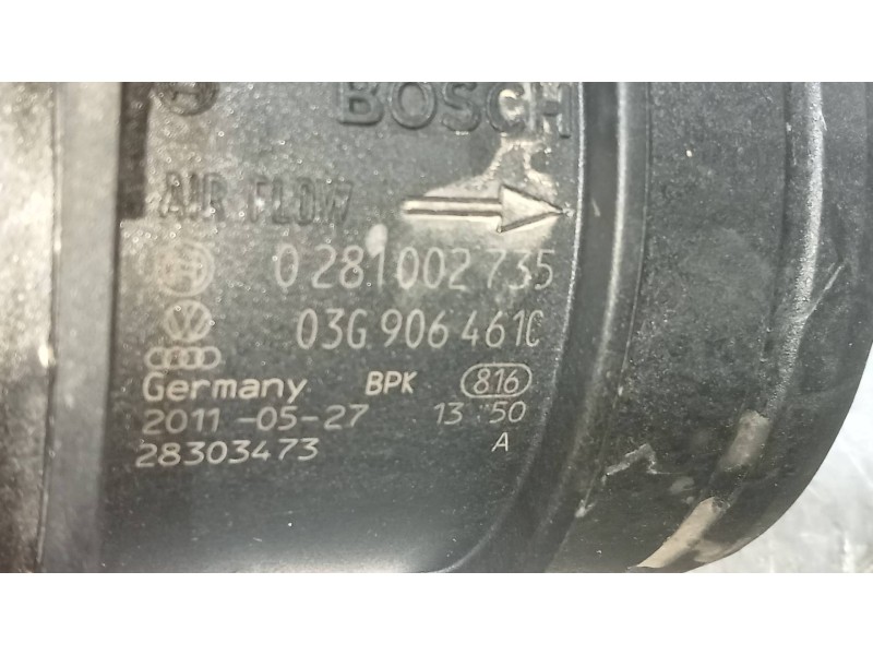 Recambio de caudalimetro para audi a4 ber. (b8) 2.0 16v tdi referencia OEM IAM 0281002735 03G906461C 