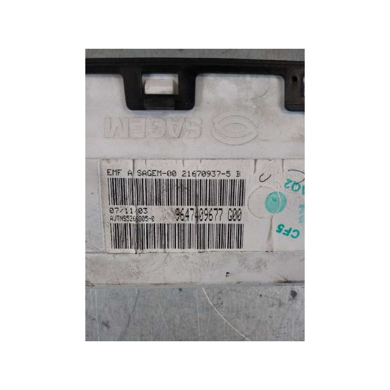 Recambio de pantalla multifuncion para citroen xsara coupe 2.0 hdi chrono referencia OEM IAM 964709677 G00 216709375B