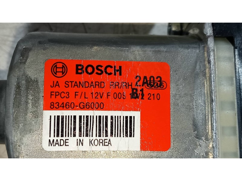 Recambio de elevalunas trasero derecho para kia picanto (ja) concept referencia OEM IAM 83460G6000  