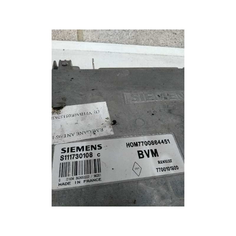 Recambio de centralita motor uce para renault megane i berlina hatchback (ba0) 2.0 cat referencia OEM IAM S111730108C HOM7700864