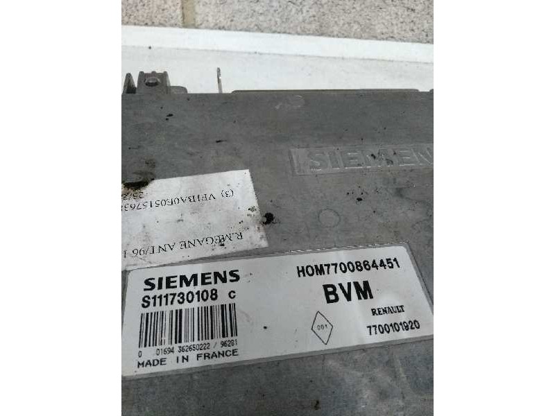 Recambio de centralita motor uce para renault megane i berlina hatchback (ba0) 2.0 cat referencia OEM IAM S111730108C HOM7700864