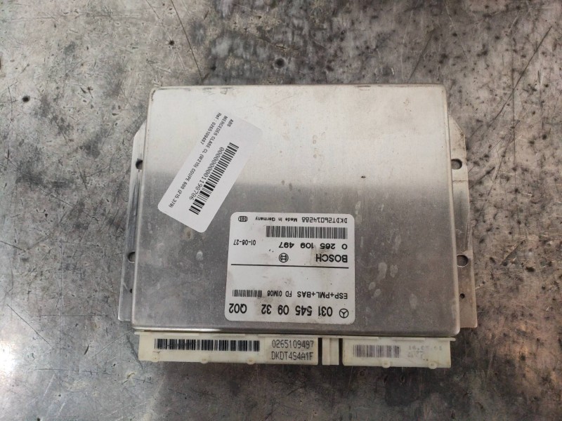 Recambio de centralita abs para mercedes clase cl (w215) coupe 600 (215.378) referencia OEM IAM 0265109497 0315450932 