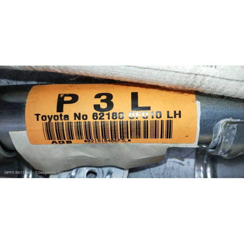 Recambio de airbag cortina delantero izquierdo para toyota corolla verso (r1) 2,2 d-4d sport referencia OEM IAM 621800F010  