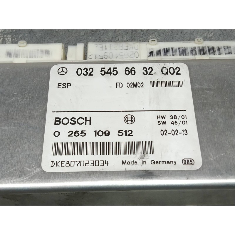 Recambio de centralita abs para mercedes clase e (w211) berlina e 270 cdi (211.016) referencia OEM IAM 0265109512 0325456632 Q02