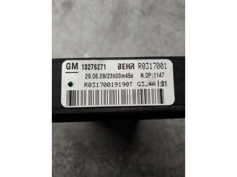 Recambio de resistencia calefaccion para chevrolet cruze ls referencia OEM IAM 13276271 R0317001 R0319001