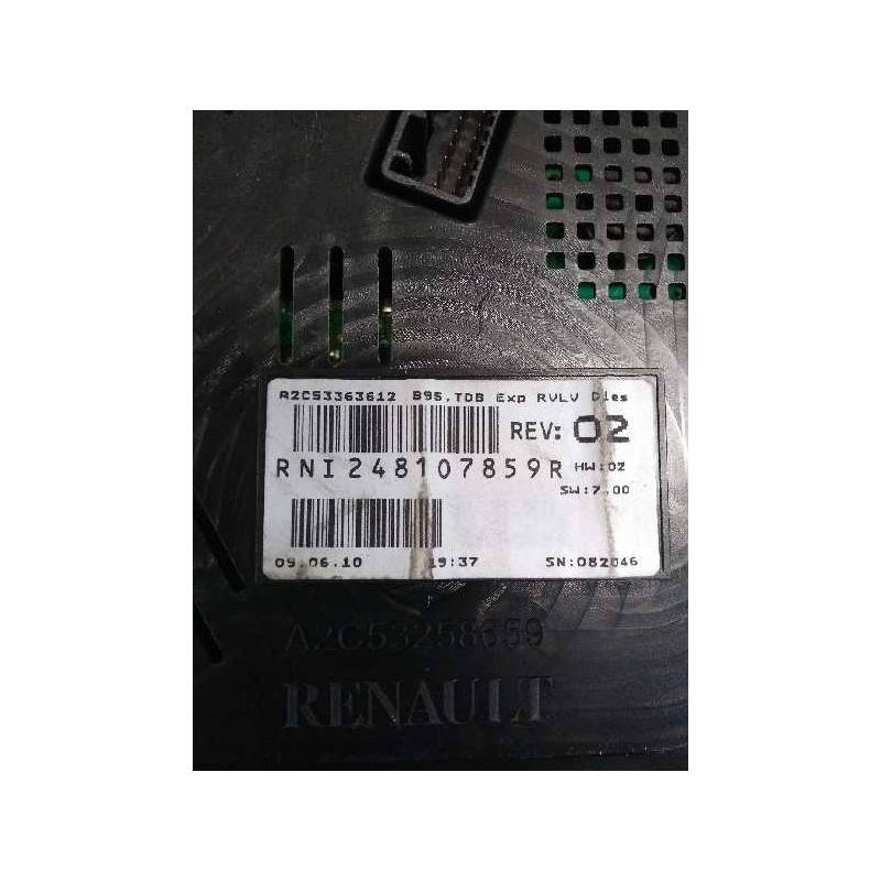 Recambio de cuadro instrumentos para renault megane iii berlina 5 p 1.5 dci diesel referencia OEM IAM A2C53363612 2481077859R 