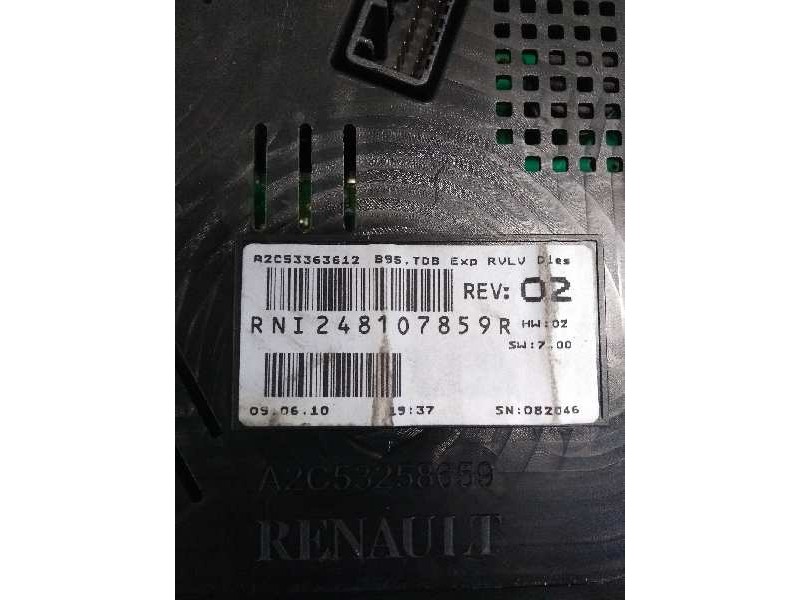 Recambio de cuadro instrumentos para renault megane iii berlina 5 p 1.5 dci diesel referencia OEM IAM A2C53363612 2481077859R 