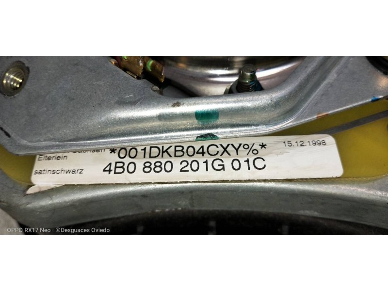 Recambio de airbag delantero izquierdo para audi a6 berlina (4b2) 2.8 quattro referencia OEM IAM 4B0880201G  