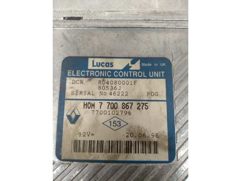 Recambio de centralita motor uce para renault megane i berlina hatchback (ba0) referencia OEM IAM R04080001F HOM7700867275 77001