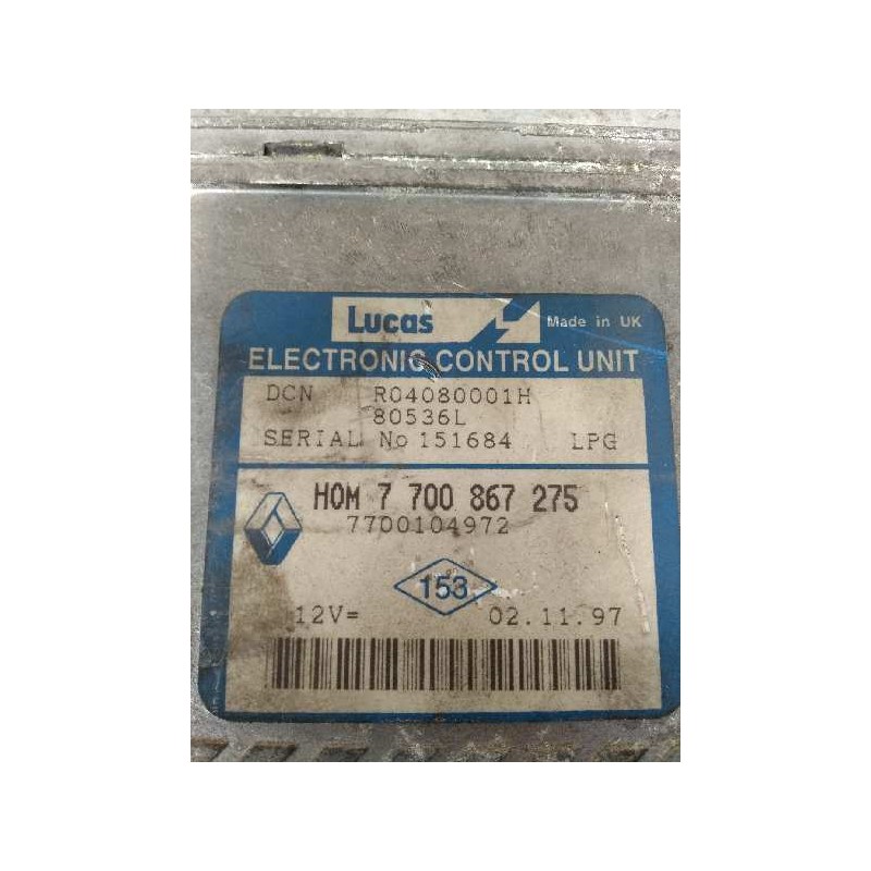 Recambio de centralita motor uce para renault megane i berlina hatchback (ba0) 1.9 turbodiesel referencia OEM IAM R04080001H HOM Recambio de centralita motor uce para renault megane i berlina hatchback (ba0) 1.9 turbodiesel referencia OEM IAM R04080001H HOM