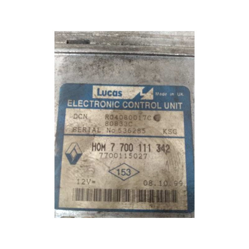 Recambio de centralita motor uce para renault megane i scenic (ja0) referencia OEM IAM R04080017C HOM7700111342 7700115027 80833