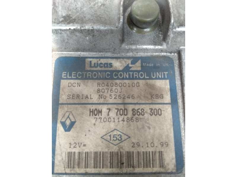 Recambio de centralita motor uce para renault kangoo (f/kc0) 1.9 diesel referencia OEM IAM R04080010G HOM7700868300 7700114868 8 Recambio de centralita motor uce para renault kangoo (f/kc0) 1.9 diesel referencia OEM IAM R04080010G HOM7700868300 7700114868 8