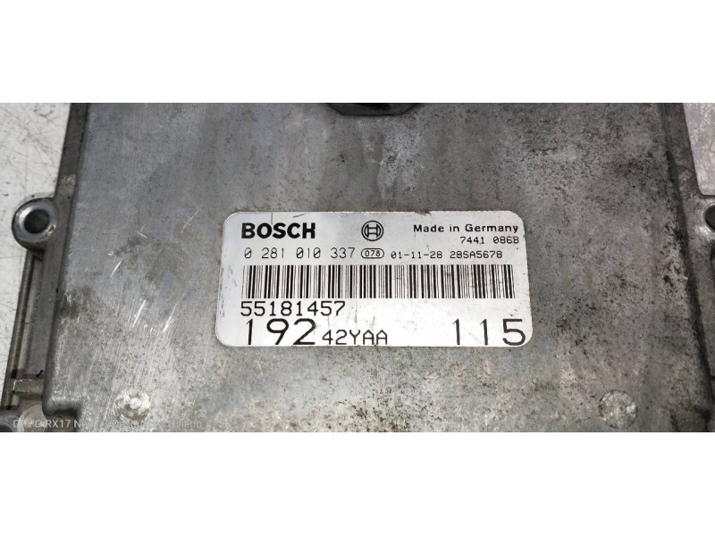 Recambio de centralita motor uce para fiat stilo (192) 1.9 jtd / 1.9 jtd 115 active referencia OEM IAM 0281010337 55181457 