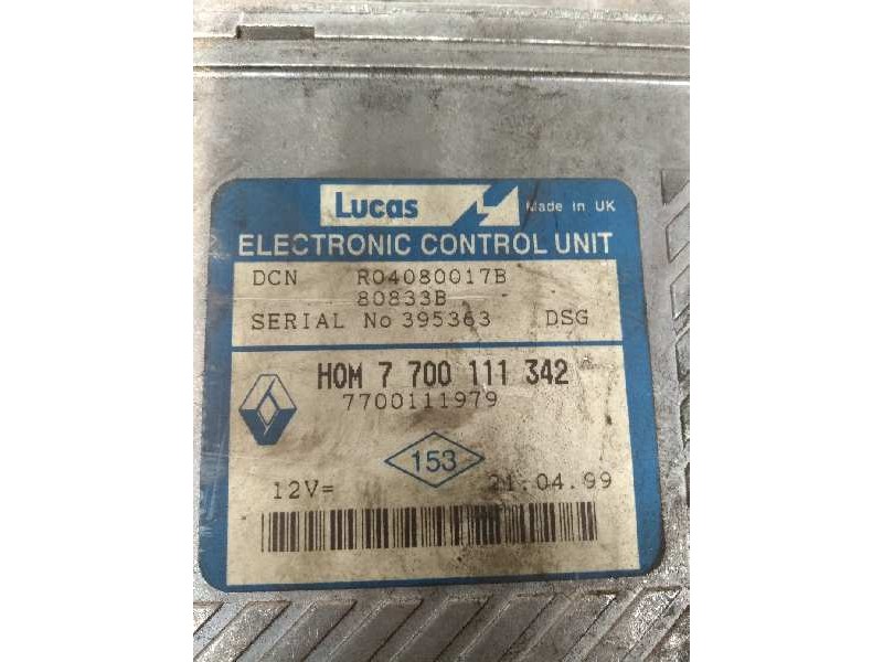 Recambio de centralita motor uce para renault megane i scenic (ja0) 1.9 diesel referencia OEM IAM R04080017B HOM7700111342 77001