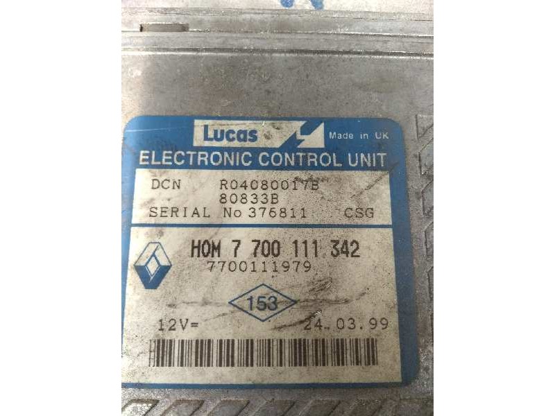 Recambio de centralita motor uce para renault megane i scenic (ja0) 1.9 diesel referencia OEM IAM R04080017B HOM7700111342 77001