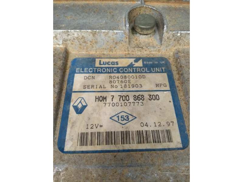 Recambio de centralita motor uce para renault kangoo (f/kc0) 1.9 diesel referencia OEM IAM R04080010D HOM7700868300 7700107773 8 Recambio de centralita motor uce para renault kangoo (f/kc0) 1.9 diesel referencia OEM IAM R04080010D HOM7700868300 7700107773 8