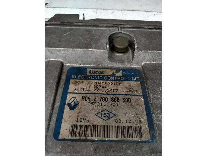 Recambio de centralita motor uce para renault kangoo (f/kc0) 1.9 diesel referencia OEM IAM R04080010E HOM7700868300 7700111207 8