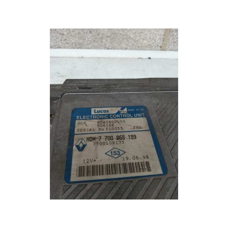 Recambio de centralita motor uce para renault megane i scenic (ja0) referencia OEM IAM R04080005G HOM7700868189 7700108175 80616