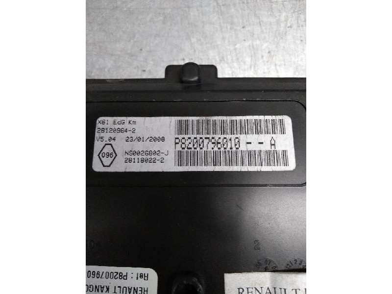 Recambio de cuadro instrumentos para renault kangoo 1.5 dci diesel cat referencia OEM IAM P8200796010A NS0026802J  Recambio de cuadro instrumentos para renault kangoo 1.5 dci diesel cat referencia OEM IAM P8200796010A NS0026802J