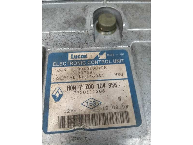 Recambio de centralita motor uce para renault kangoo (f/kc0) referencia OEM IAM R04080012H HOM7700104956 7700111206 80759K