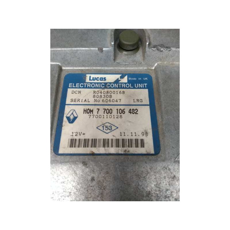Recambio de centralita motor uce para renault trafic (desde 5.89) referencia OEM IAM R04080016B HOM7700106482 7700110128 80830B