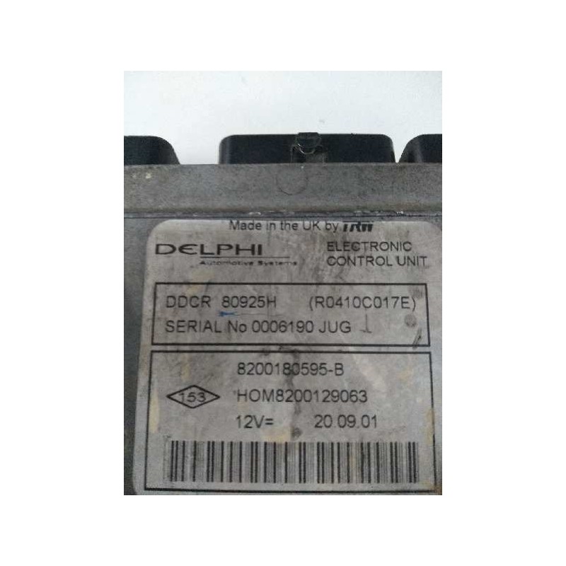 Recambio de centralita motor uce para renault clio ii fase ii (b/cb0) 1.5 dci diesel referencia OEM IAM R0410C017E 8200180595B H