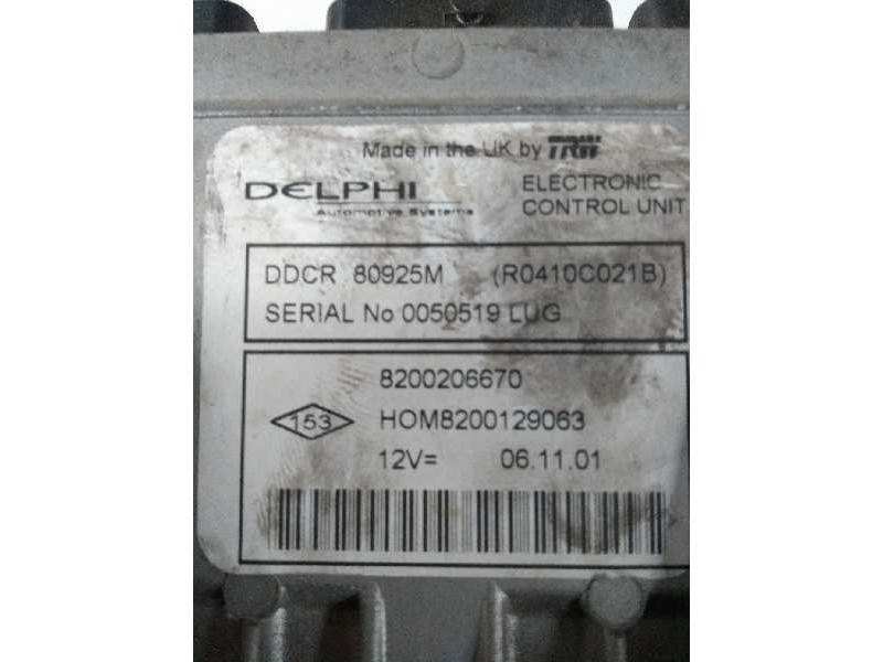 Recambio de centralita motor uce para renault clio ii fase ii (b/cb0) 1.5 dci diesel referencia OEM IAM R0410C021B 8200206670 HO
