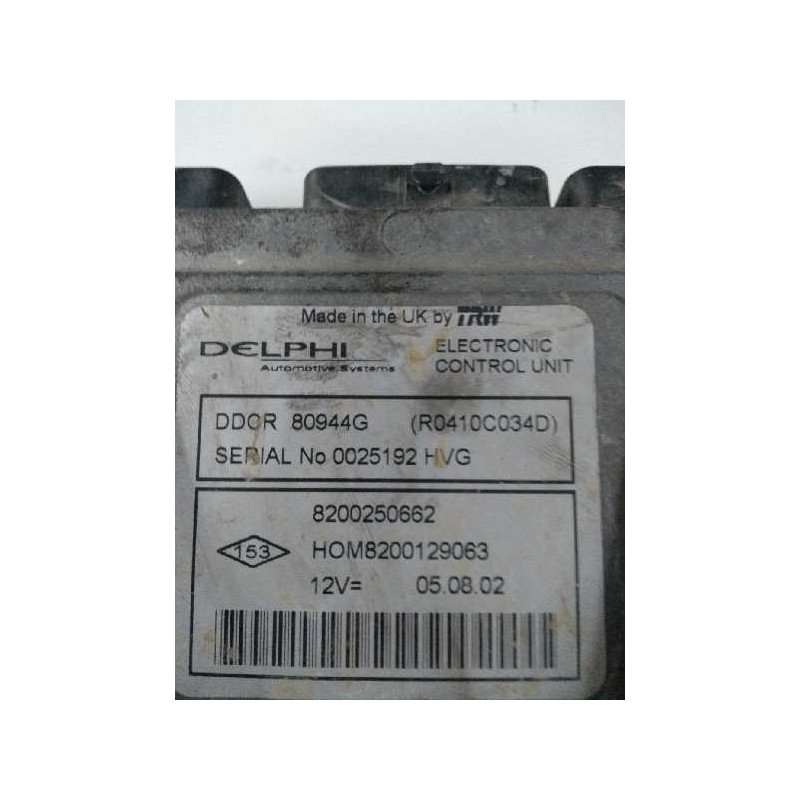 Recambio de centralita motor uce para renault clio ii fase ii (b/cb0) 1.5 dci diesel referencia OEM IAM R0410C034D 8200250662 HO