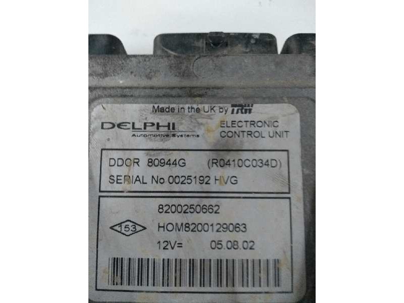 Recambio de centralita motor uce para renault clio ii fase ii (b/cb0) 1.5 dci diesel referencia OEM IAM R0410C034D 8200250662 HO