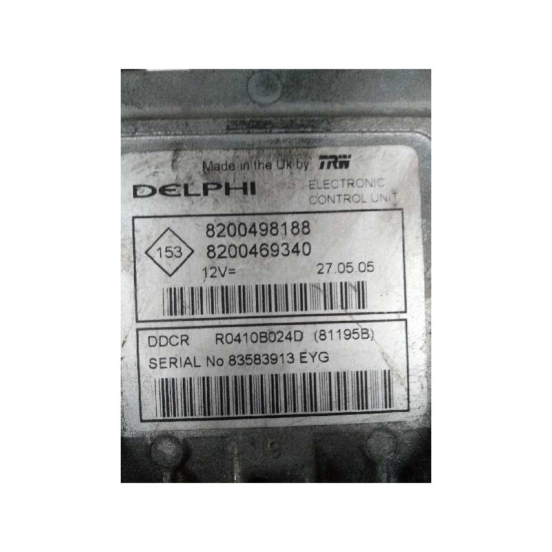 Recambio de centralita motor uce para renault scenic ii 1.5 dci diesel referencia OEM IAM R0410B024D 8200498188 8200469340 81195
