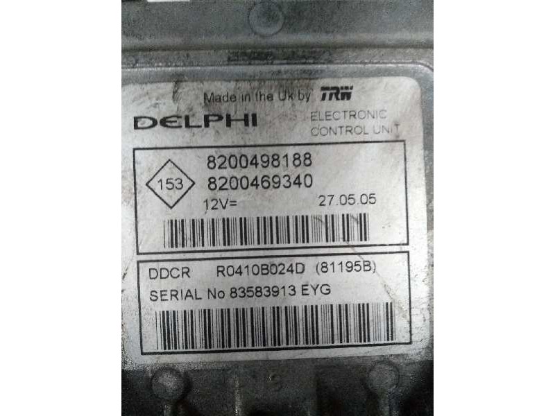 Recambio de centralita motor uce para renault scenic ii 1.5 dci diesel referencia OEM IAM R0410B024D 8200498188 8200469340 81195