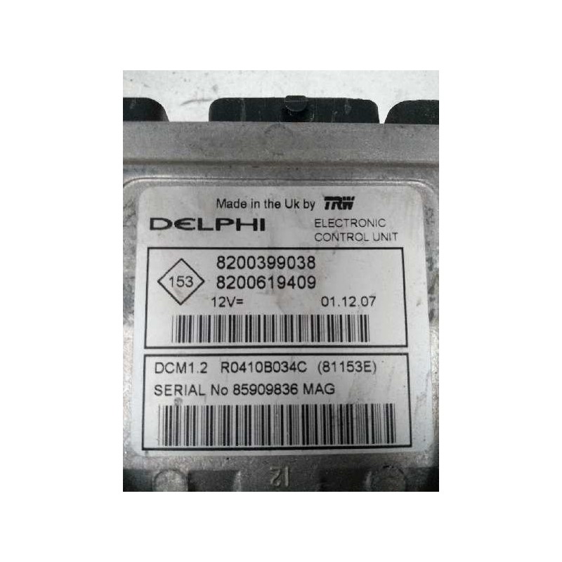 Recambio de centralita motor uce para renault megane ii berlina 3p 1.5 dci diesel cat referencia OEM IAM R0410B034C 8200399038 8