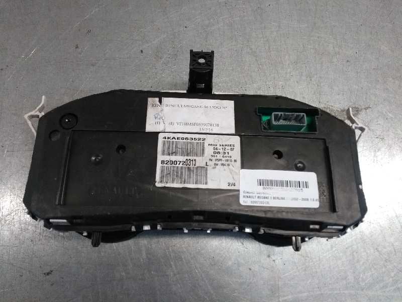 Recambio de cuadro instrumentos para renault megane ii berlina 3p 1.5 dci diesel cat referencia OEM IAM 8200720313L  