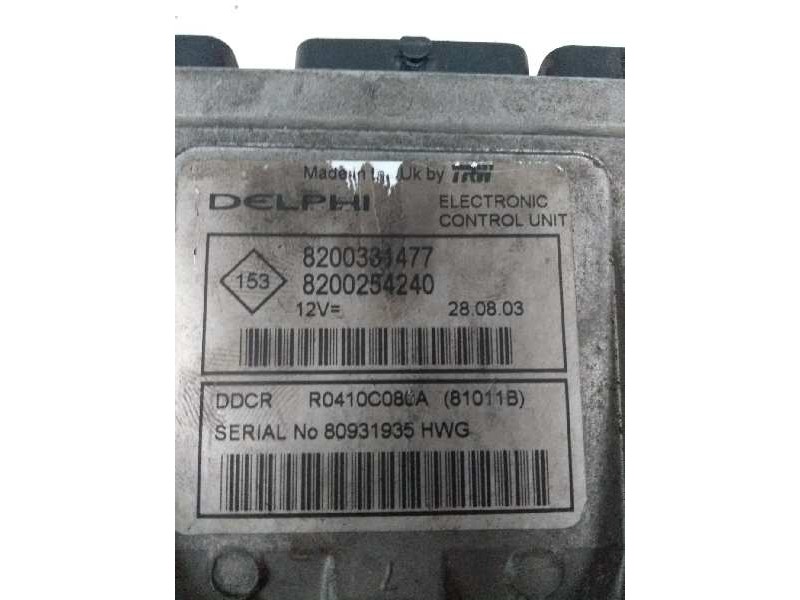 Recambio de centralita motor uce para renault clio ii fase ii (b/cb0) 1.5 dci diesel referencia OEM IAM R0410C080A 8200331477 82