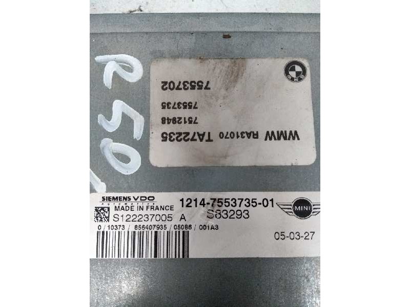 Recambio de centralita motor uce para mini mini (r50,r53) referencia OEM IAM S122237005A 1214755373501 S83293