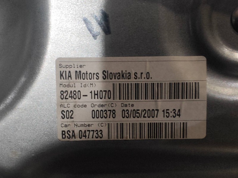 Recambio de elevalunas delantero derecho para kia cee´d active referencia OEM IAM 824801H070 402054D 