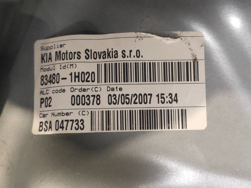 Recambio de elevalunas trasero derecho para kia cee´d active referencia OEM IAM 834801H020 402058D 