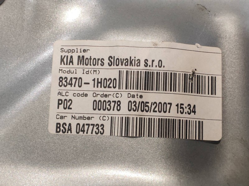 Recambio de elevalunas trasero izquierdo para kia cee´d active referencia OEM IAM 834701H020 402059D 