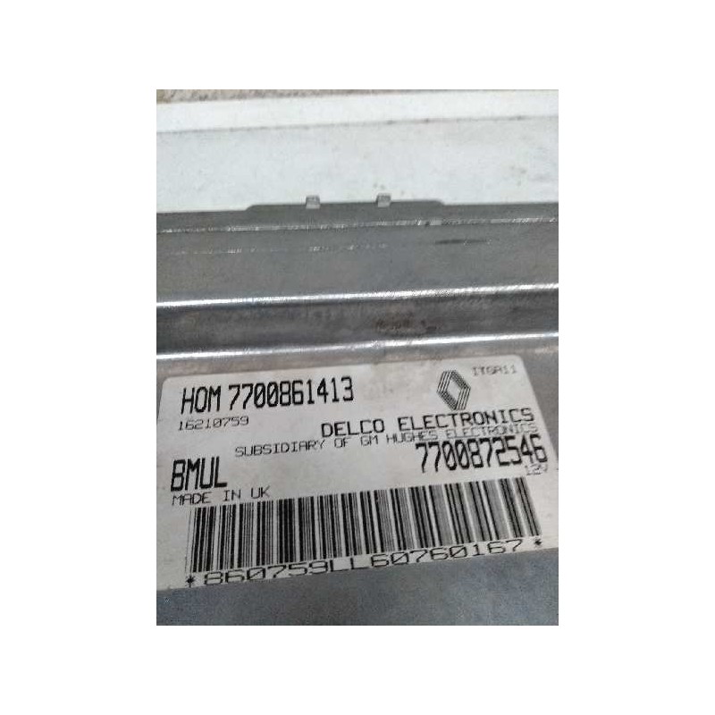 Recambio de centralita motor uce para renault clio i fase i+ii (b/c57) referencia OEM IAM 7700872546 HOM7700861413 BMUL 16210759 Recambio de centralita motor uce para renault clio i fase i+ii (b/c57) referencia OEM IAM 7700872546 HOM7700861413 BMUL 16210759