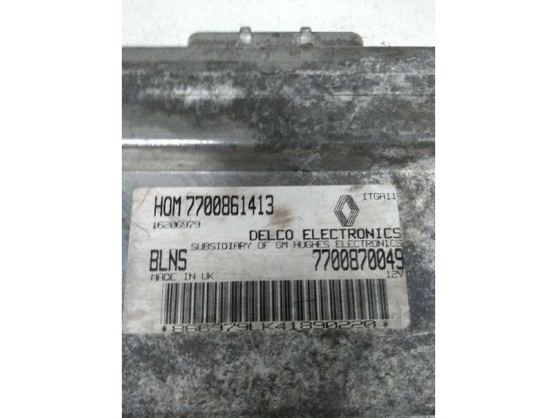 Recambio de centralita motor uce para renault clio i fase i+ii (b/c57) referencia OEM IAM 7700870049 HOM7700861413 BLNS 16206979