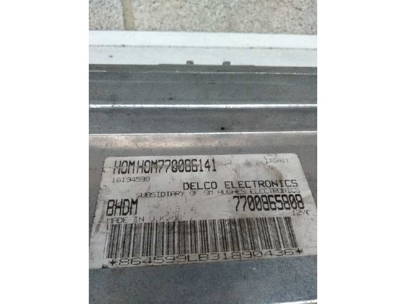 Recambio de centralita motor uce para renault 19 hatchback (b/c53) referencia OEM IAM 7700865808 HOM77086141 BHDM 16194599
