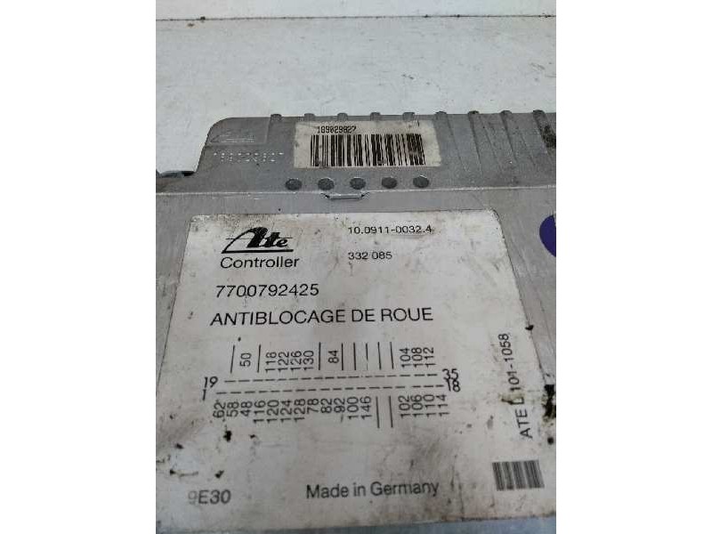 Recambio de centralita abs para renault 21 berlina (b/l48) referencia OEM IAM 10091100324 7700792425  Recambio de centralita abs para renault 21 berlina (b/l48) referencia OEM IAM 10091100324 7700792425