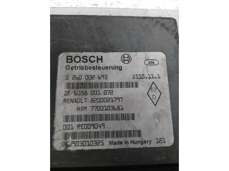 Recambio de centralita cambio automatico para renault espace / grand espace (je0) 3.0 v6 referencia OEM IAM 0260002693 820002179