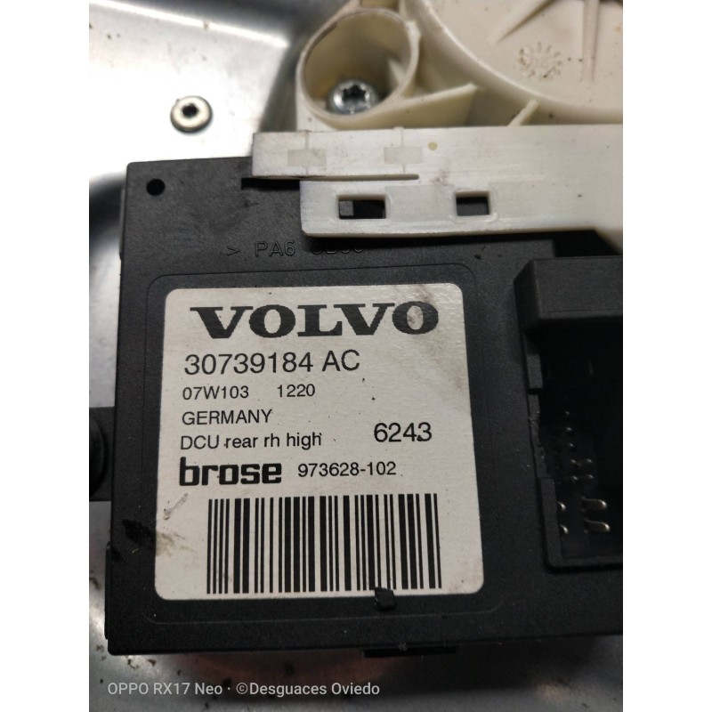 Recambio de elevalunas trasero derecho para volvo s40 berlina 2.0 d kinetic referencia OEM IAM 8679083 30739184AC 4P