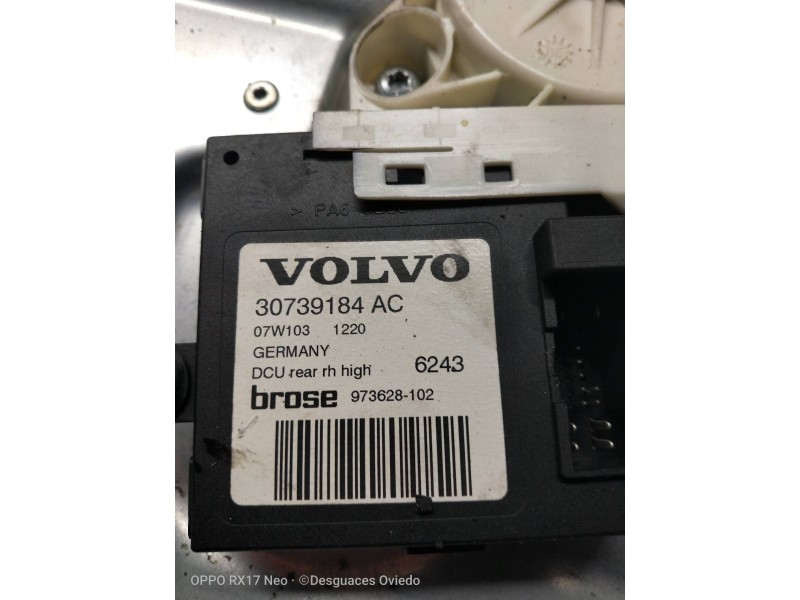 Recambio de elevalunas trasero derecho para volvo s40 berlina 2.0 d kinetic referencia OEM IAM 8679083 30739184AC 4P