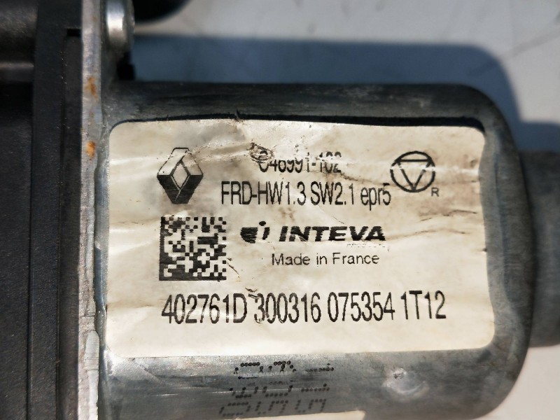 Recambio de elevalunas delantero derecho para renault talisman intens referencia OEM IAM 402761D 807201773R 4P