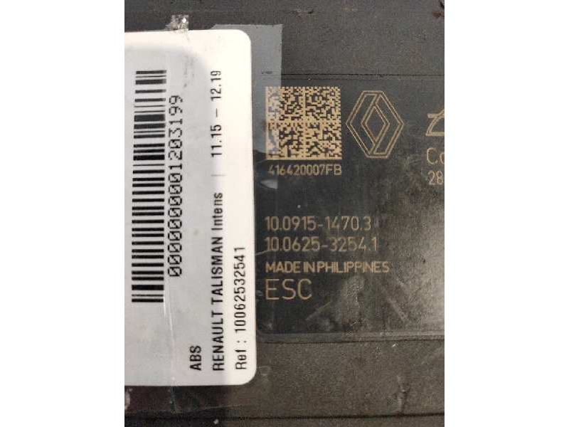 Recambio de abs para renault talisman intens referencia OEM IAM 10062532541 10091514703 10022007284 476609440R 476604349R