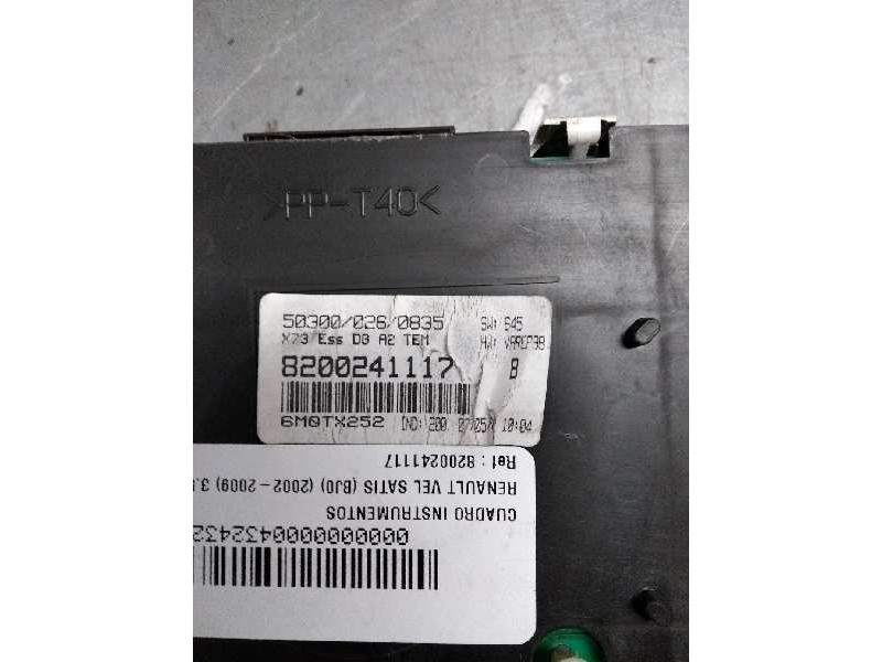 Recambio de cuadro instrumentos para renault vel satis (bj0) 3.5 v6 referencia OEM IAM 8200241117B 503000260835 