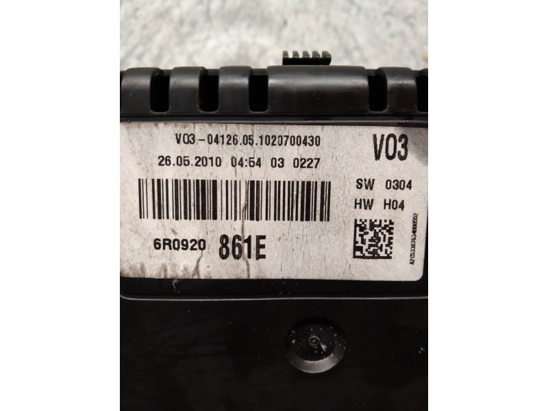 Recambio de cuadro instrumentos para volkswagen polo (6r1) advance referencia OEM IAM 6R0920861E A2C53332250 